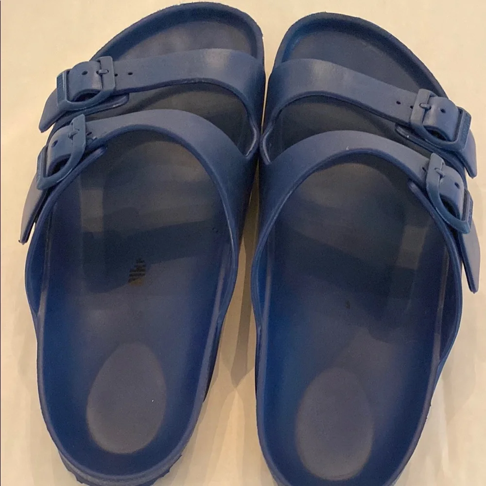 Birkenstock Two-Strap EVA Sandals in Navy Blue